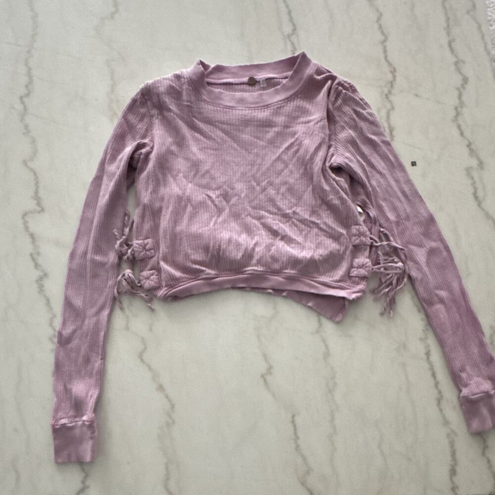 Free People Top Sweater Pink Size large 0012